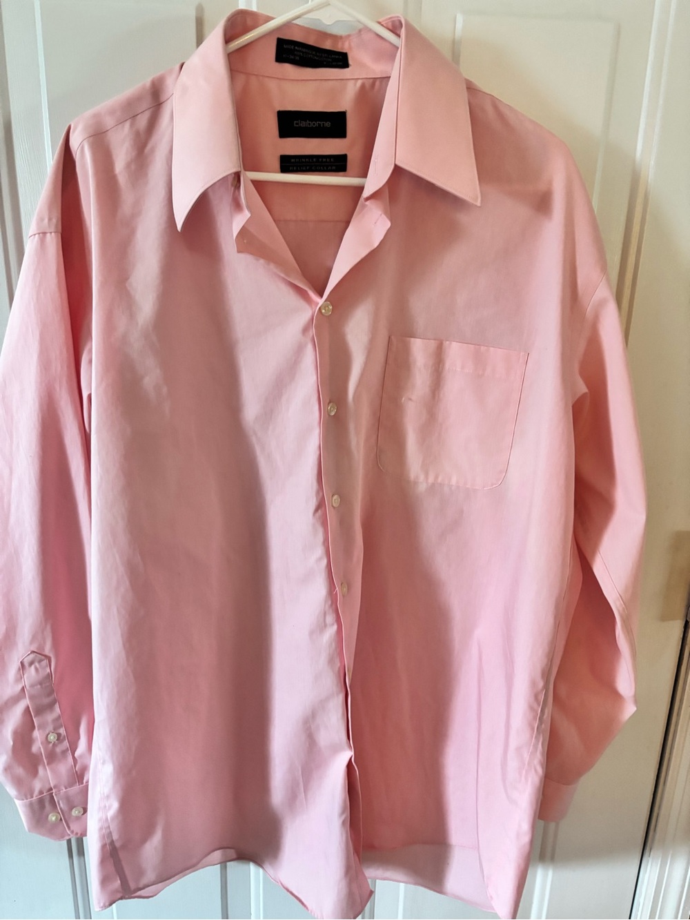 Claiborne Light Pink Long-Sleeve Dress Shirt